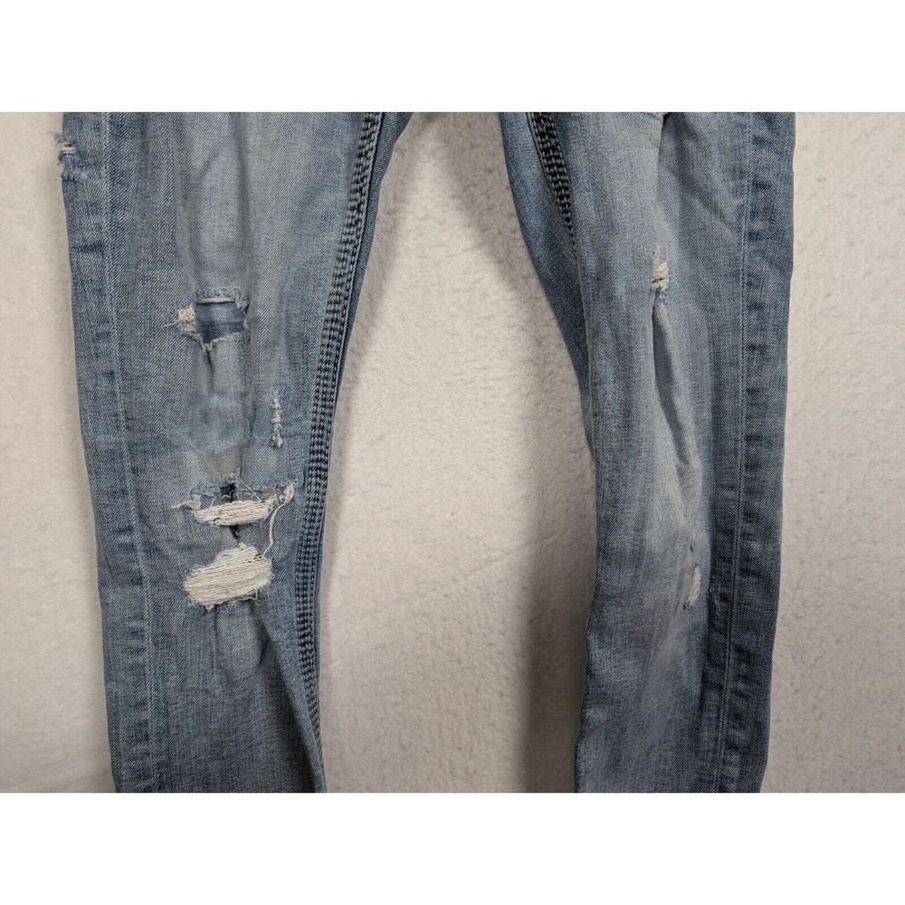 Bke Mens Jeans Size 28 x 30 Alec Skinny Distressed Cotton Blend Blue - Picture 4 of 16